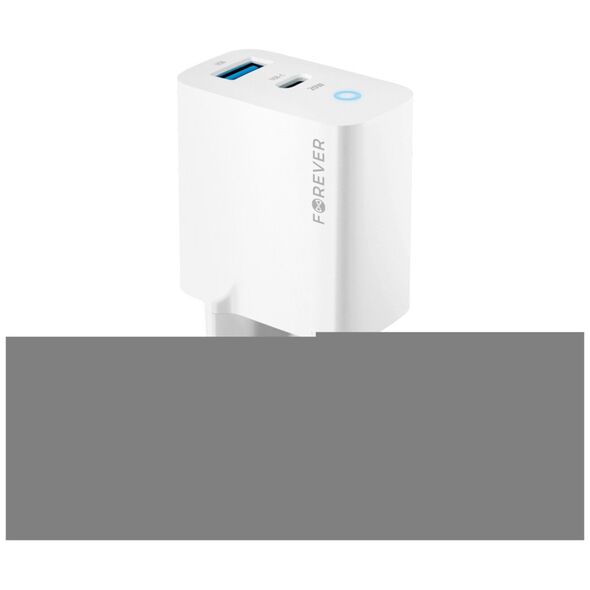 Forever TC-06-20AC PD QC charger 1x USB-C 1x USB 20W white
