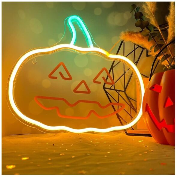 Neon PLEXI LED HAPPY PUMPKIN orange green FPNE10 Forever Light