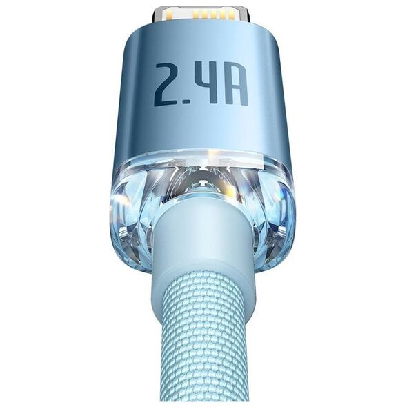 Baseus cable Crystal Shine USB - Lightning 2,0 m 2,4A sky blue