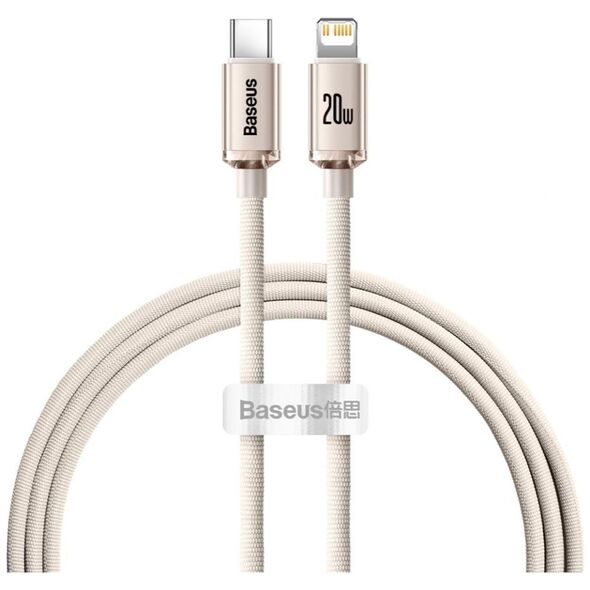Baseus cable Crystal Shine USB-C - Lightning 1,2 m 20W pink