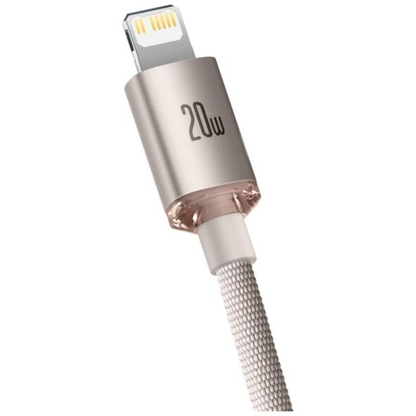 Baseus cable Crystal Shine USB-C - Lightning 1,2 m 20W pink