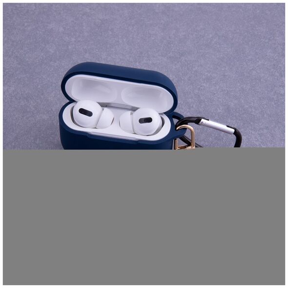Case for Airpods / Airpods 2 dark blue with pendant