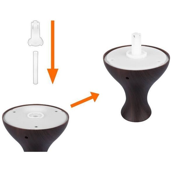 Air Humidifier LTC, 4 colors illuminated, 130ml, dark wood
