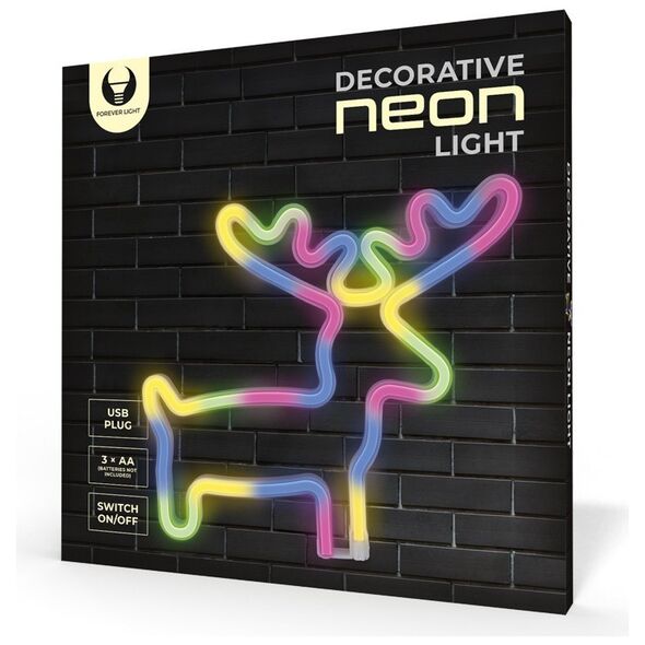 Neon LED Light ELK multicolor Bat + USB FLNE12 Forever Light