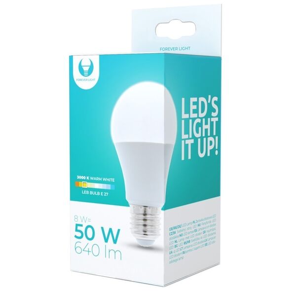 LED bulb E27 A60 8W 230V 3000K 640lm Forever Light