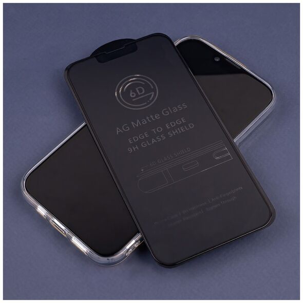 Tempered glass 6D matte for iPhone 14 Pro 6,1&quot; black frame