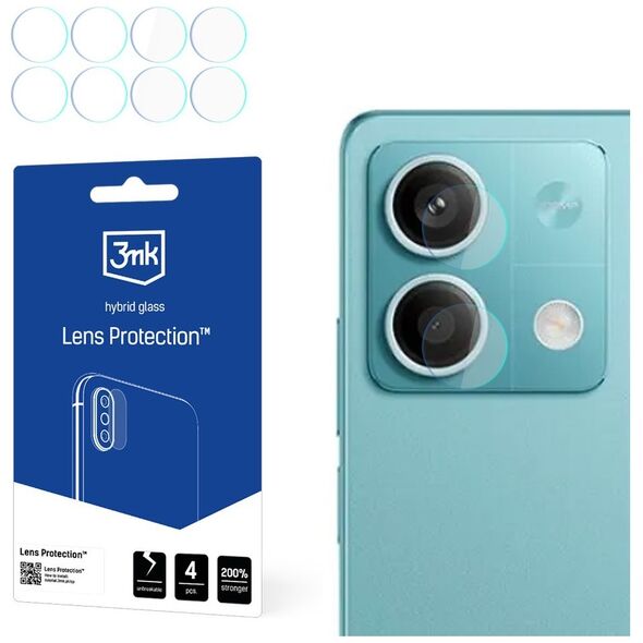 3mk hybrid glass Lens Protection for camera for Poco M6 Pro 5G