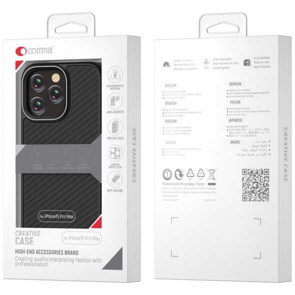 Comma case Kevlar Mag for iPhone 15 Plus black