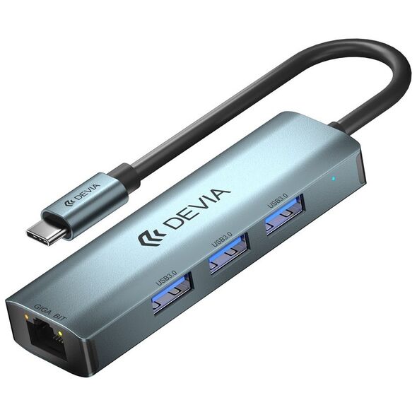 Devia adapter HUB USB-C 3.1 to 4x USB 3.0 deep gray
