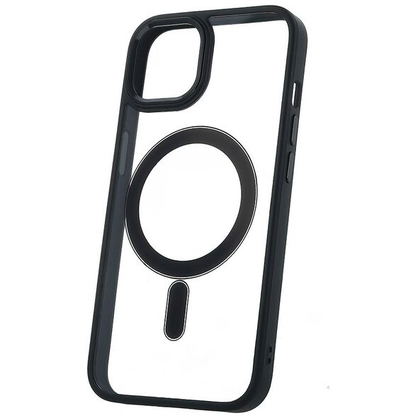 Satin Clear Mag case for iPhone 15 Plus 6,7&quot; black