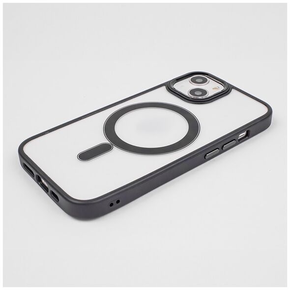 Satin Clear Mag case for iPhone 15 Plus 6,7&quot; black