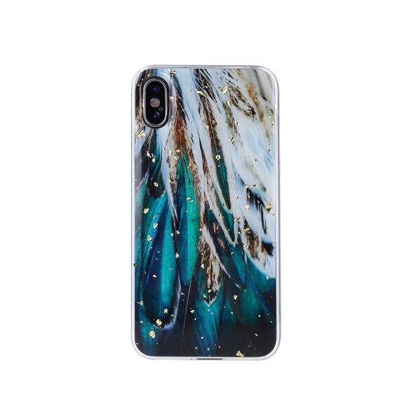 Gold Glam case for Samsung Galaxy A15 4G / A15 5G feathers