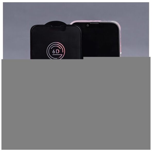 Tempered glass 6D matte for iPhone 15 6,1&quot; black frame