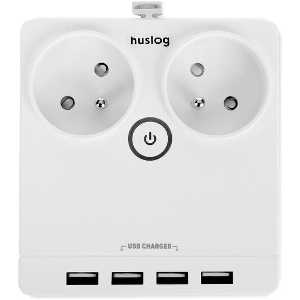Huslog flat extension cord with 2 sockets EMX-190124