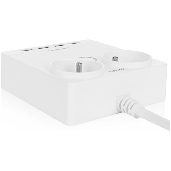 Huslog flat extension cord with 2 sockets EMX-190124