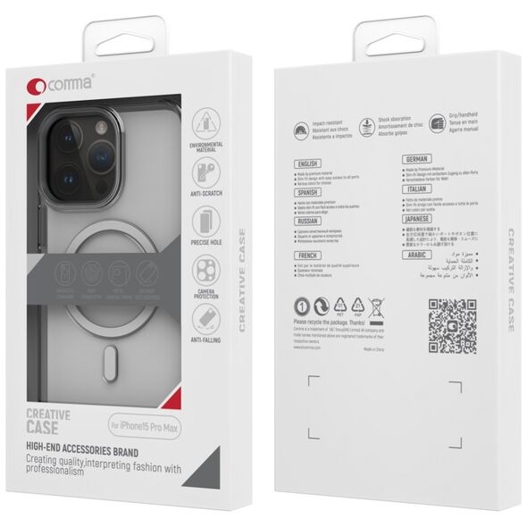 Comma case Crystal Mag for iPhone 15 transparent