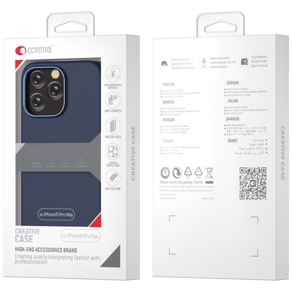 Comma case Nature Mag for iPhone 15 Pro Max gray