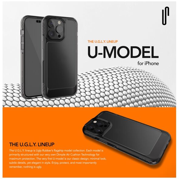 Ugly Rubber UMODEL case for iPhone 14 Pro 6,1&quot; clear