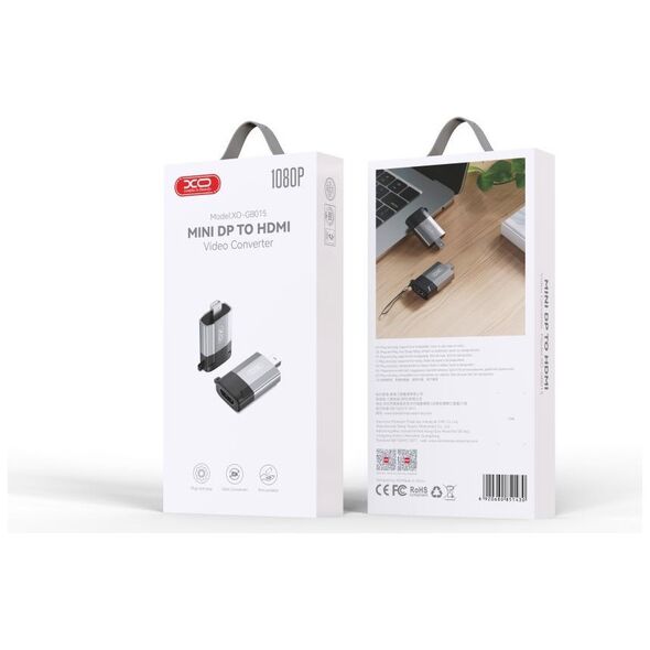 XO adapter GB015 mini Displayport - HDMI 4K gray