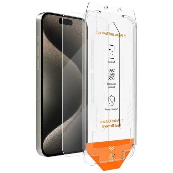 Vmax tempered glass easy install 2,5D Normal Glass for iPhone 12 / iPhone 12 Pro 6,1&quot; easy install kit