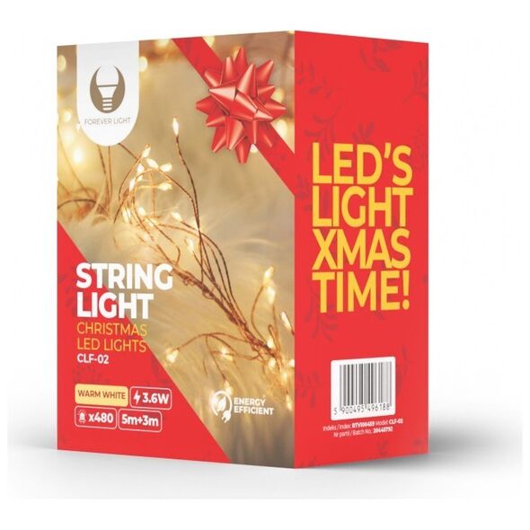 String Light COPPER TWIG CLF-02 480LED warm white 3m + 5m cable Forever Light