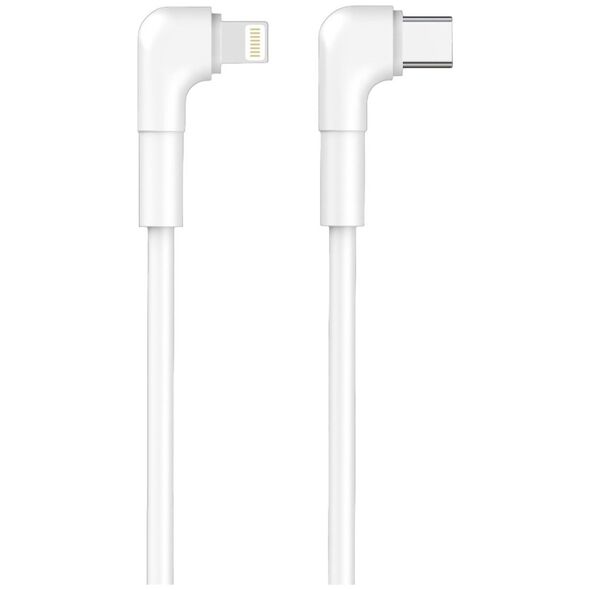 Maxlife MXUC-09 angle cable USB-C - Lightning 1,0 m 27W white