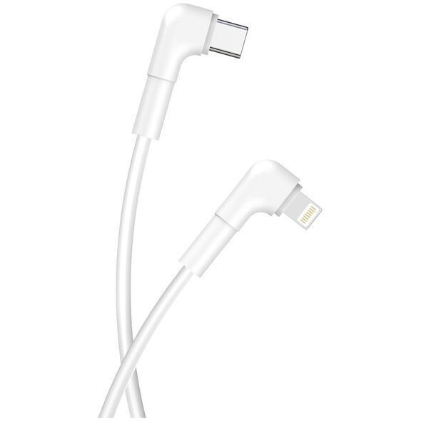 Maxlife MXUC-09 angle cable USB-C - Lightning 1,0 m 27W white