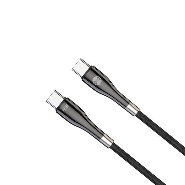 Forever Sleek cable USB-C - USB-C 1,0 m 60W black