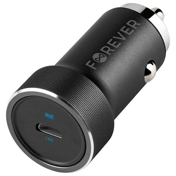 Forever CC-06 PD QC car charger 1x USB-C 20W black