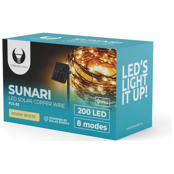 SUNARI Solar Lamp LED FLS-82 Copper wire 22m 600mAh Li-Ion Forever Light