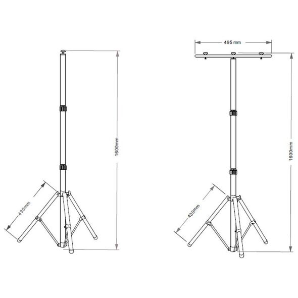 Worklight LED 1x100W 6000K with tripod Forever Light
