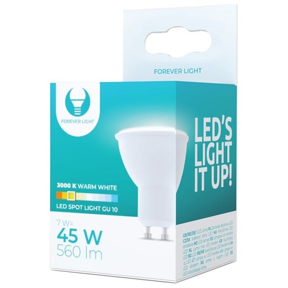 LED Bulb GU10 7W 230V 3000K 560lm Forever Light