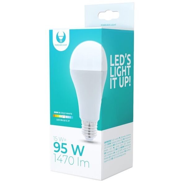 LED bulb E27 A65 15W 230V 6000K 1470lm Forever Light