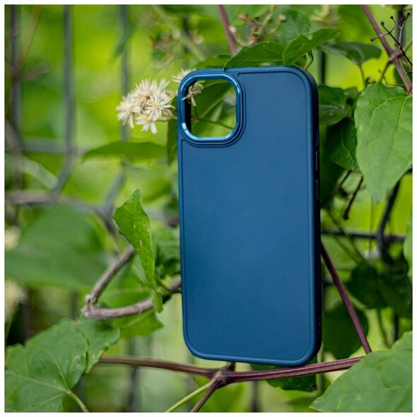 Satin case for Samsung Galaxy S21 FE dark blue