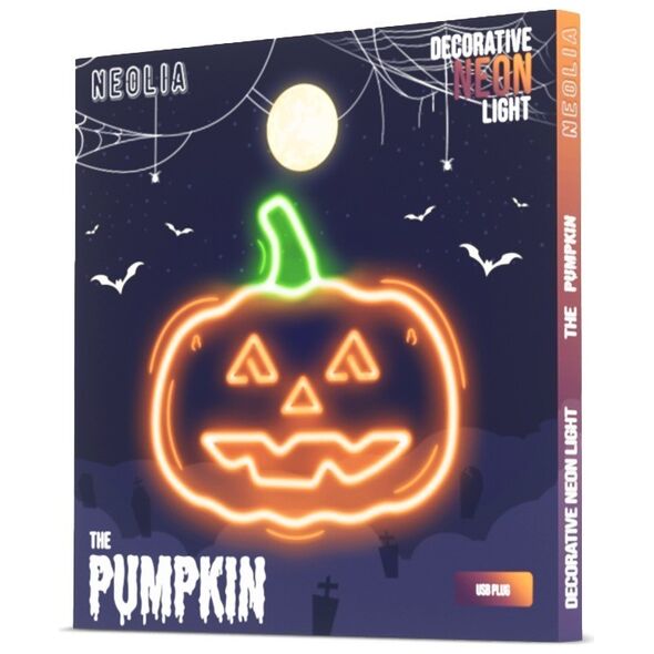 Neon PLEXI LED PUMPKIN WITH STEM orange green NNE13 Neolia