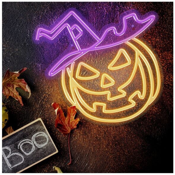 Neon PLEXI LED CURSED PUMPKIN orange purple NNE16 Neolia