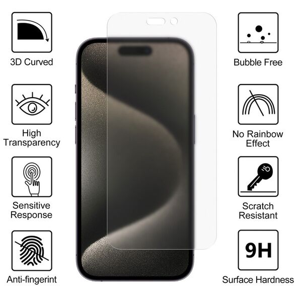 Vmax tempered glass 0.33mm clear glass for iPhone 14 Plus 6,7&quot; matte