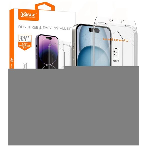 Vmax tempered glass easy install 2,5D Normal Glass for iPhone 15 Pro Max 6,7&quot;