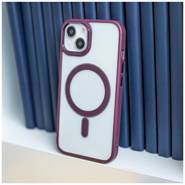 Satin Clear Mag case for iPhone 12 / 12 Pro 6,1&quot; purple