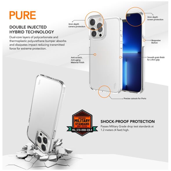Ugly Rubber Pure case for iPhone 14 Pro Max 6,7&quot; clear
