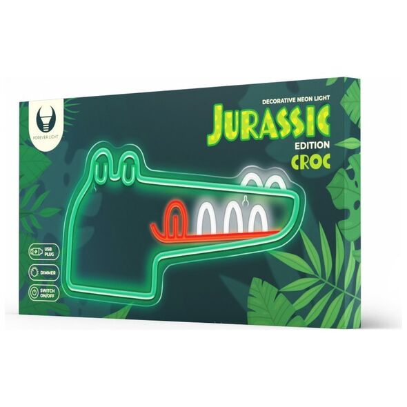 Neon PLEXI LED JURASSIC CROC green FLNJ03 Forever Light
