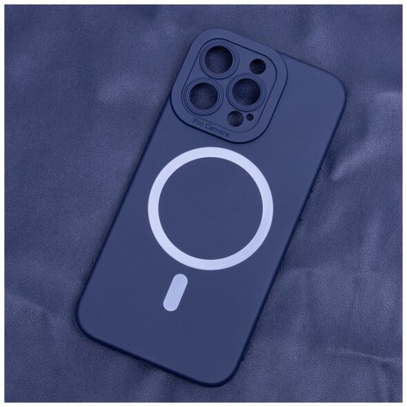 Silicon Mag case for iPhone 15 Pro 6,1&quot; dark blue