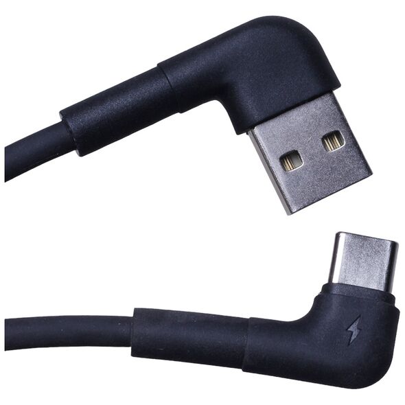 Maxlife MXUC-09 angle cable USB - USB-C 1,0 m 3A black