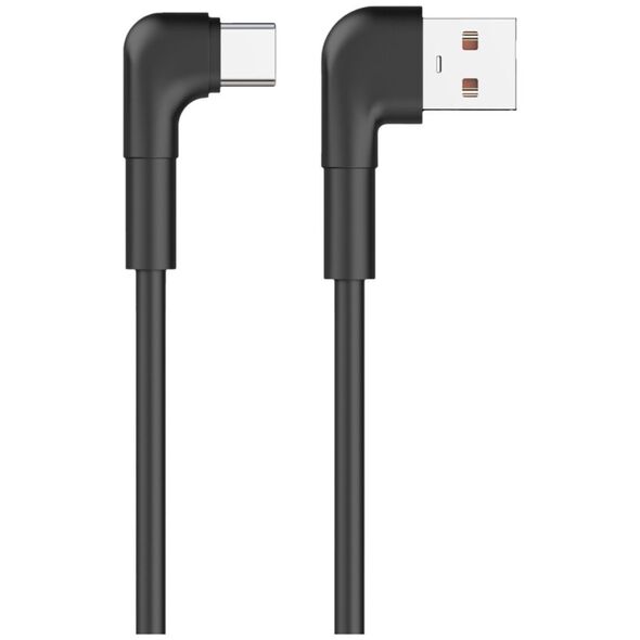 Maxlife MXUC-09 angle cable USB - USB-C 1,0 m 3A black