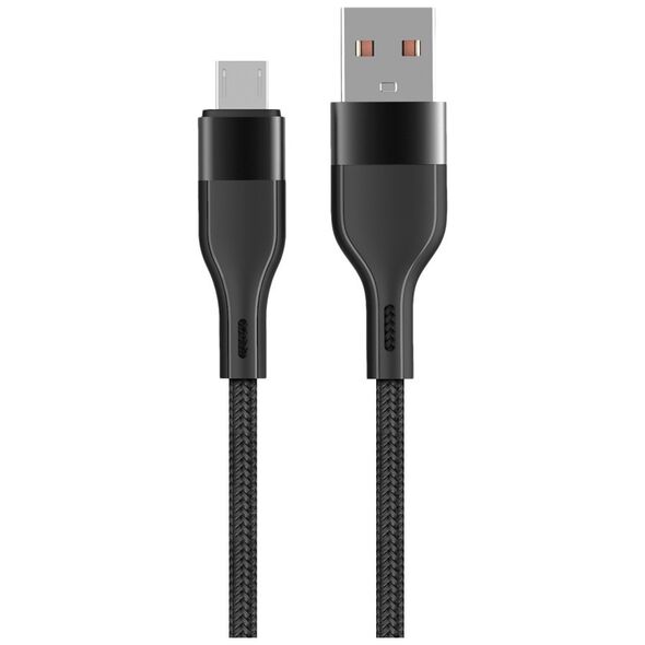 Maxlife MXUC-07 cable USB - microUSB 1,0 m 2,4A black nylon