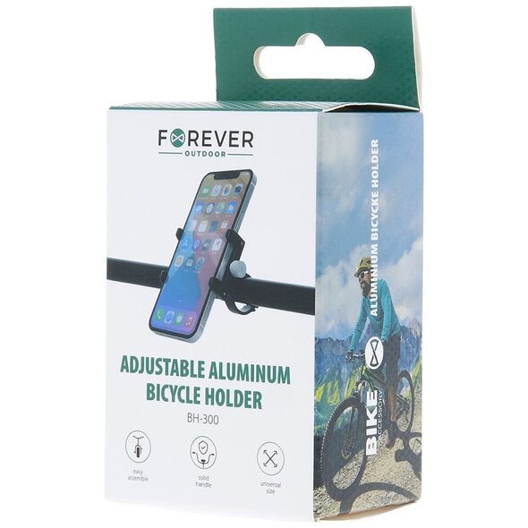 Adjustable aluminium phone holder BH-300 Forever Outdoor black