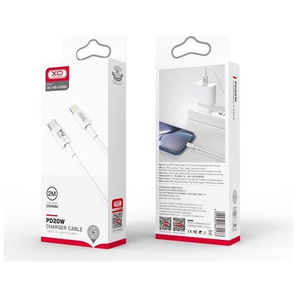 XO cable NB-Q189B PD USB-C - Lightning 2,0m 20W white