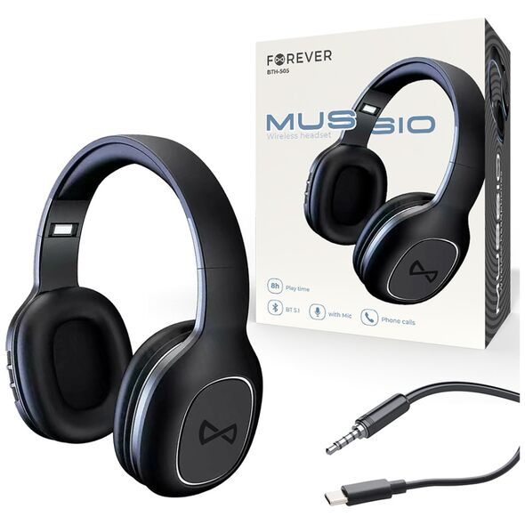 Forever wireless headset BTH-505 on-ear black