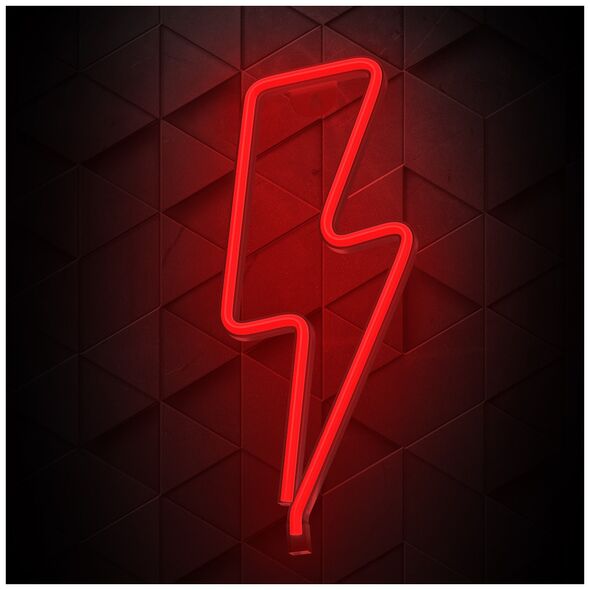 Neon LED Light BOLT red Bat + USB FLNEO6 Forever Light