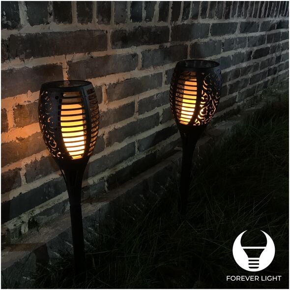 Solar flame light 96LED 1500mAh Li IP65